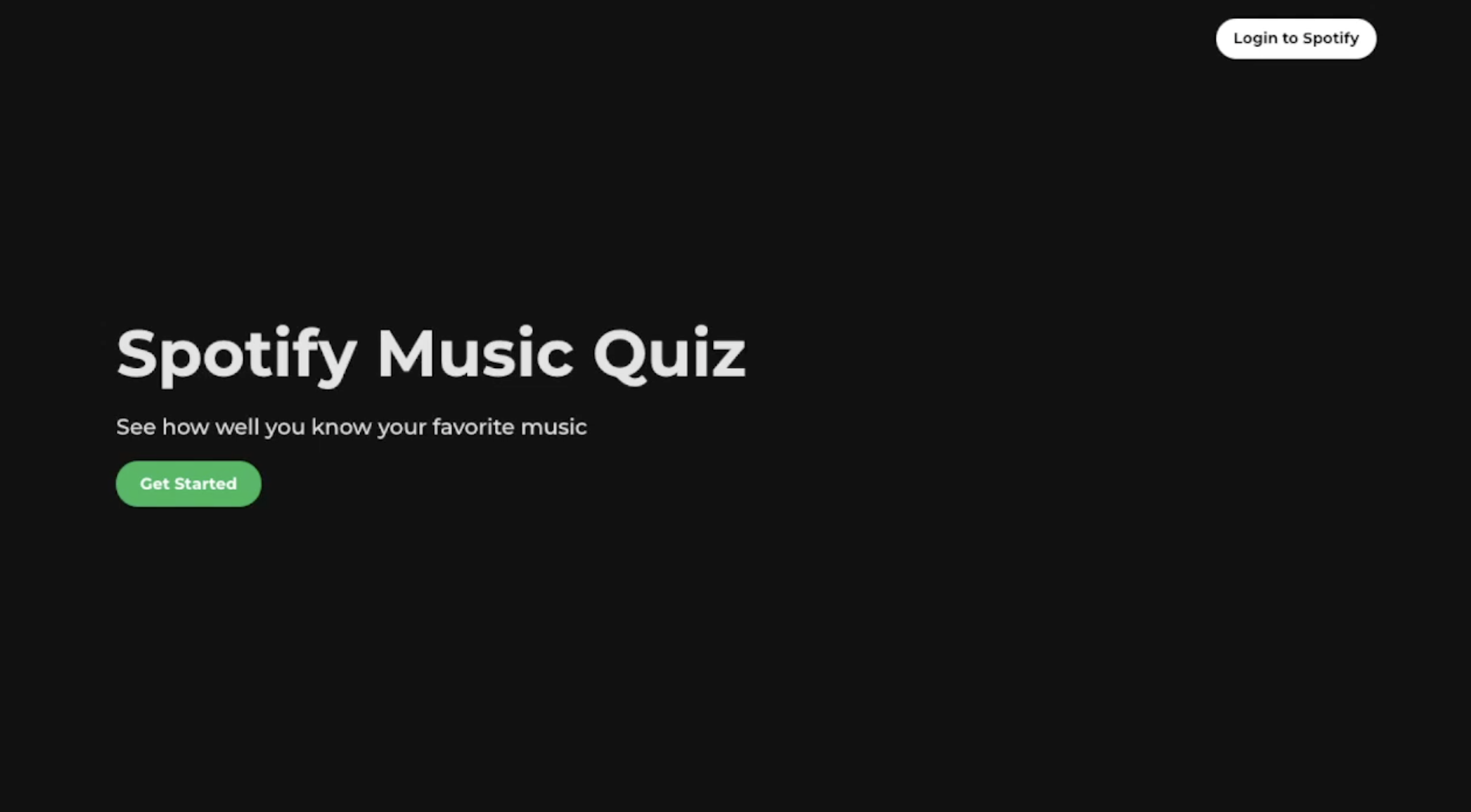 Spotify Music Quiz is an interactive web platform that challenges users to test their music knowledge using their own Spotify playlists with friends..